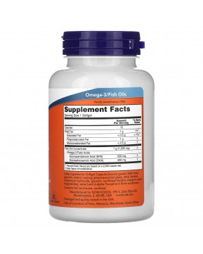 NOW Foods, ультраомега-3, 500 ЭПК /250 ДГК, 90 капсул, покрытых кишечнорастворимой оболочкой